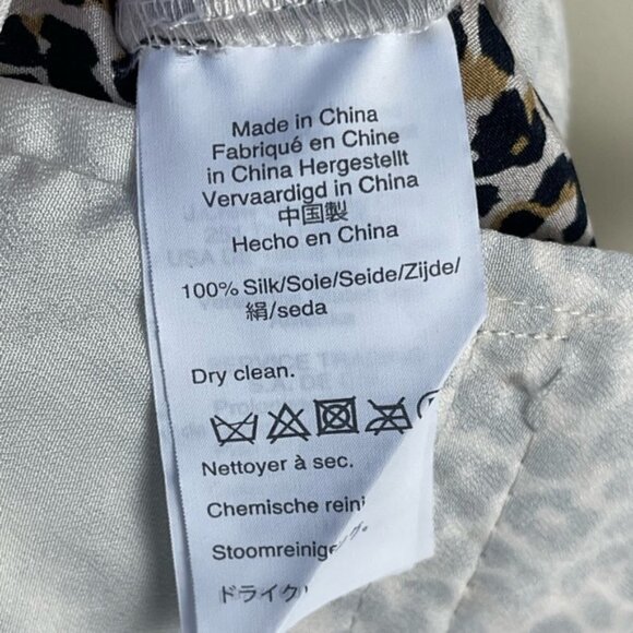 J Crew Wide-leg cropped high rise pant in animal leopard-print silk size 2 - Picture 11 of 12